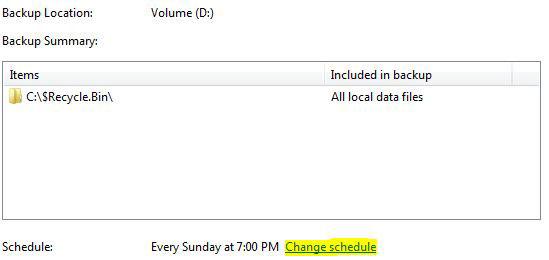 Schedule Windows Backup
