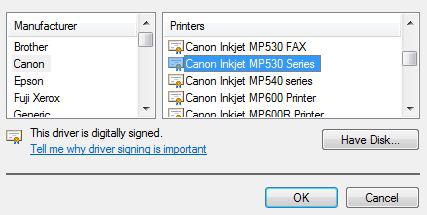 Select Printer Driver