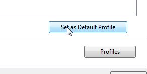 Set As Default Color Profile