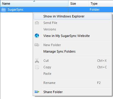 Share sugarsync folder