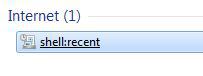 Shell Recent Items