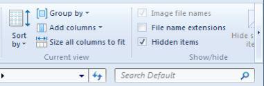 Show hidden files in Windows 8