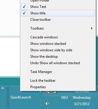 Show Text Title Of Toolbar