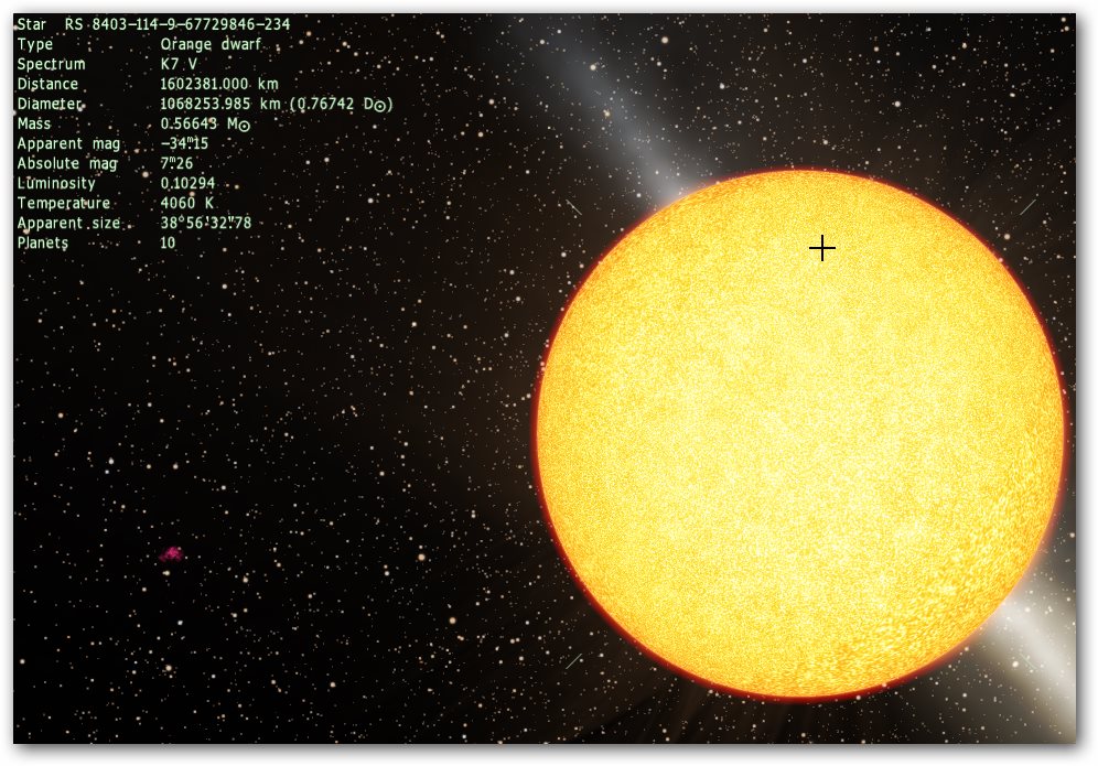 Space Sim Explore Stars And Orange Dwarf