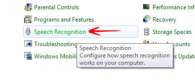 Click Speech Recognition