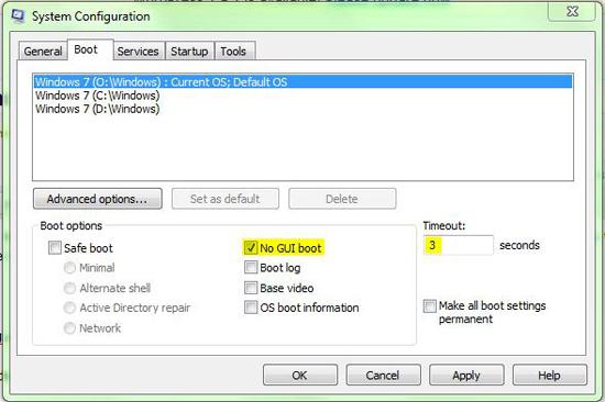 Speed up Windows 7 Boot Time NoGUI