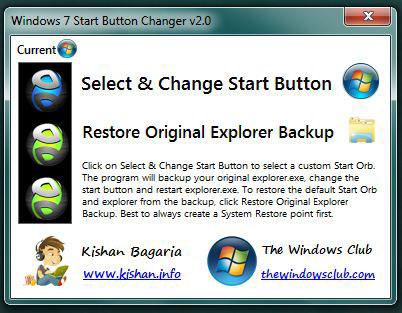 Start Button Changer Windows 7