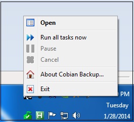 start cobian backup