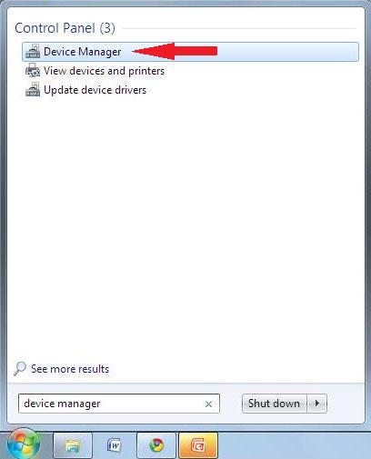 Search for Device Manager from the Start Menu