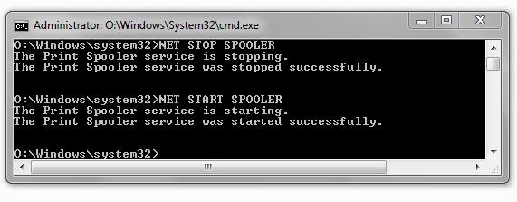 Start Printer Spool Windows 7