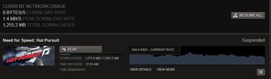 Steam download suspended while playing