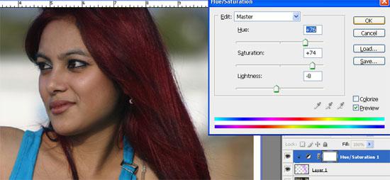 step-13-change hair color in Photoshop