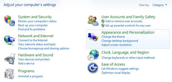 step-2- how to change color of taskbar in Windows 7