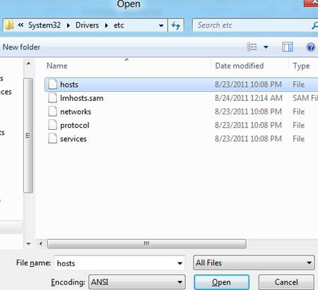 step-4-how to edit hosts file in Windows 8