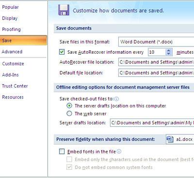 step-4-how to recover unsaved word documents in Windows 7