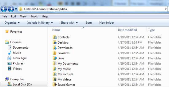 step-5-how to access appdata in windows 7