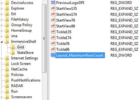 step-6-how to change numer of rows on Windows 8 metro