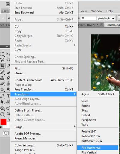 step-7-how to flip an image in photoshop