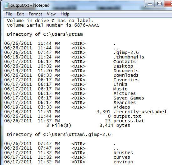 step-9- how to get a list of files in a folder windows 7