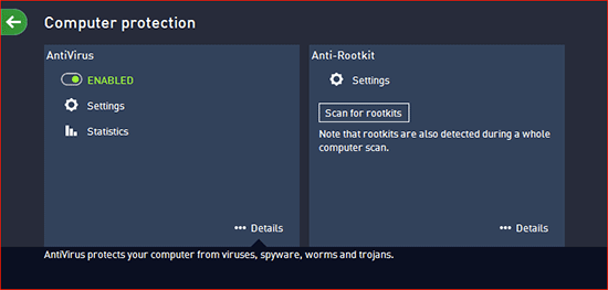 AVG 2013 Antivirus Settings