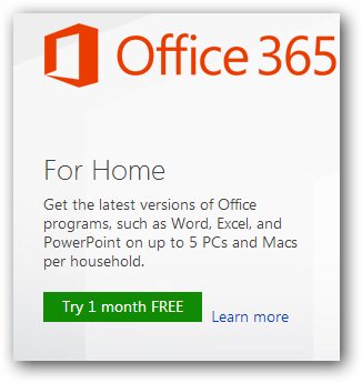 Office365 1 month FREE