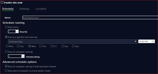 Scheduled Antivirus Scans