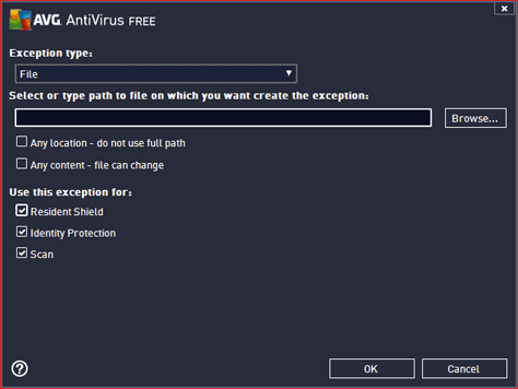 File Exception Rule Creation