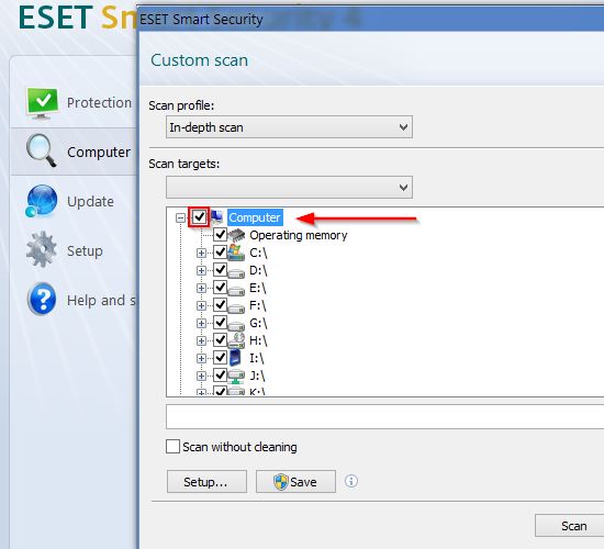 Check the Computer option and every local partition