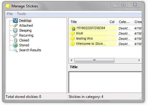 Sticky Notes Manager
