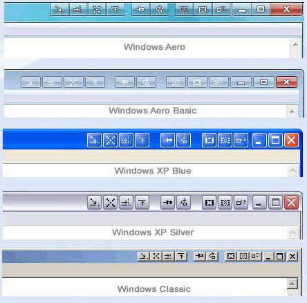 Supports Windows 7 Themes