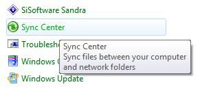 Sync Center Link