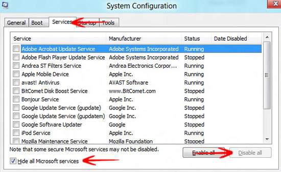 System Configuration MSconfig