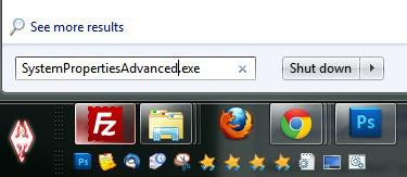 system properties advanced