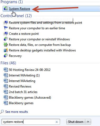 System restore