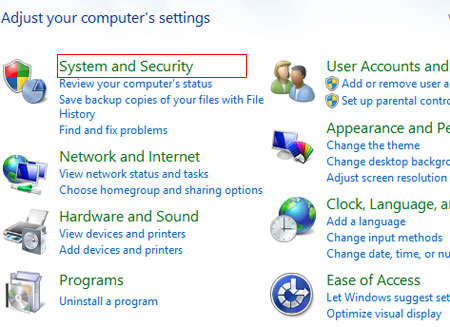 System security restore