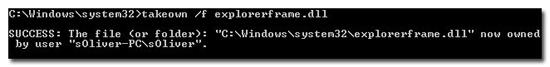 Take Ownership Explorerframe.dll