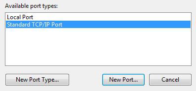 TCP IP Printer Port