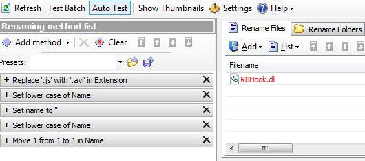 Test Mass Rename Rules