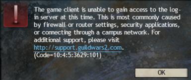 The Game Client Is Unable To Gain Access To The Login Server