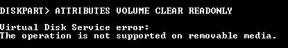 The Operation Is Not Supported On Removable Media 1