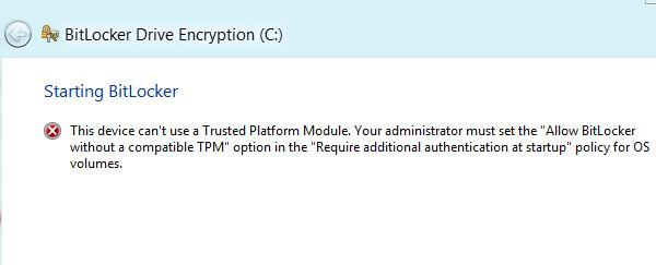 This Device Cant Use A Trusted Platform Module