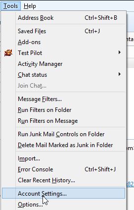 Thunderbird Account Settings