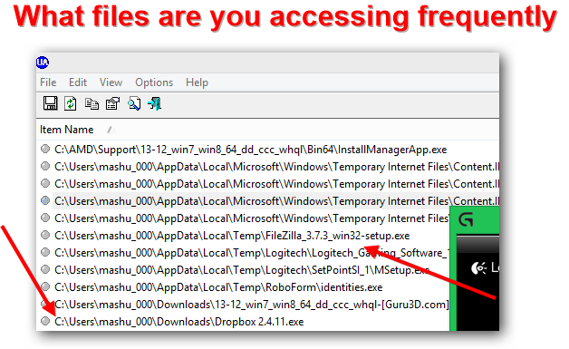 Tracking What Files Your Are Accessing Frequently On Your PC