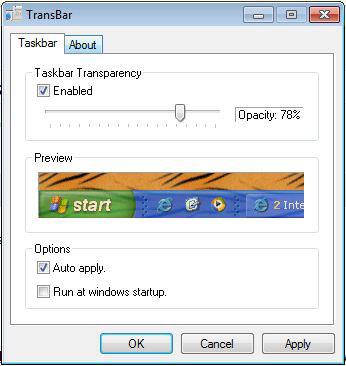 Transbar Freeware Taskbar
