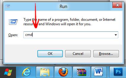 Type CMD and hit enter