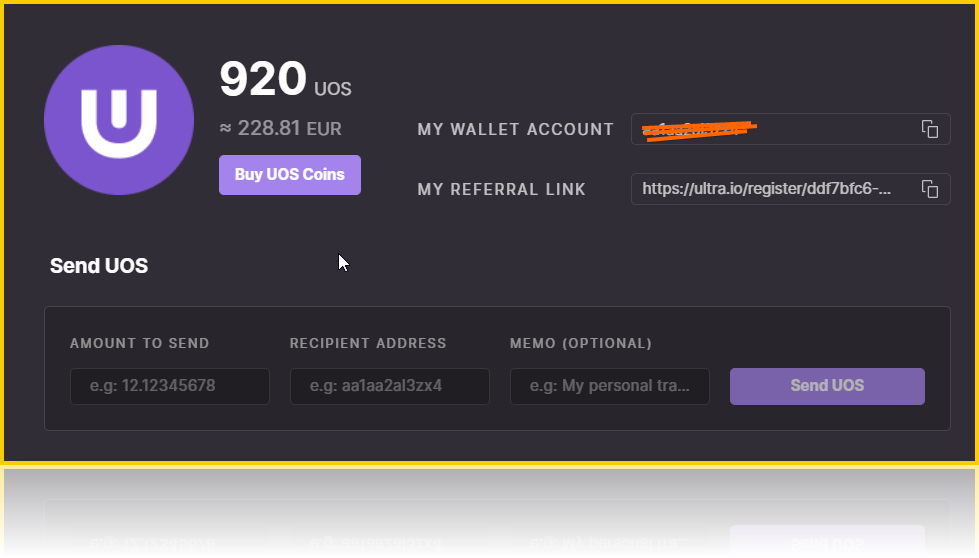 Ultra UOS Wallet