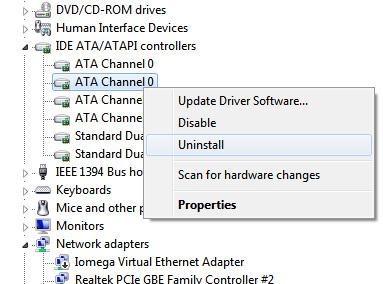 Uninstall Ata Ide Channels 1