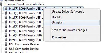 Uninstall USB