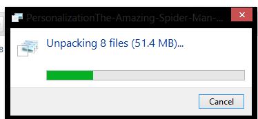 Unpacking Themepack File