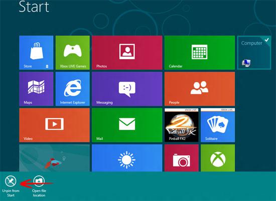 Unpin Computer from the Start Menu